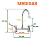 Llave Combinación Quirúrgica 8 Pulgadas Manillas 90° Taumm - Miniatura 7