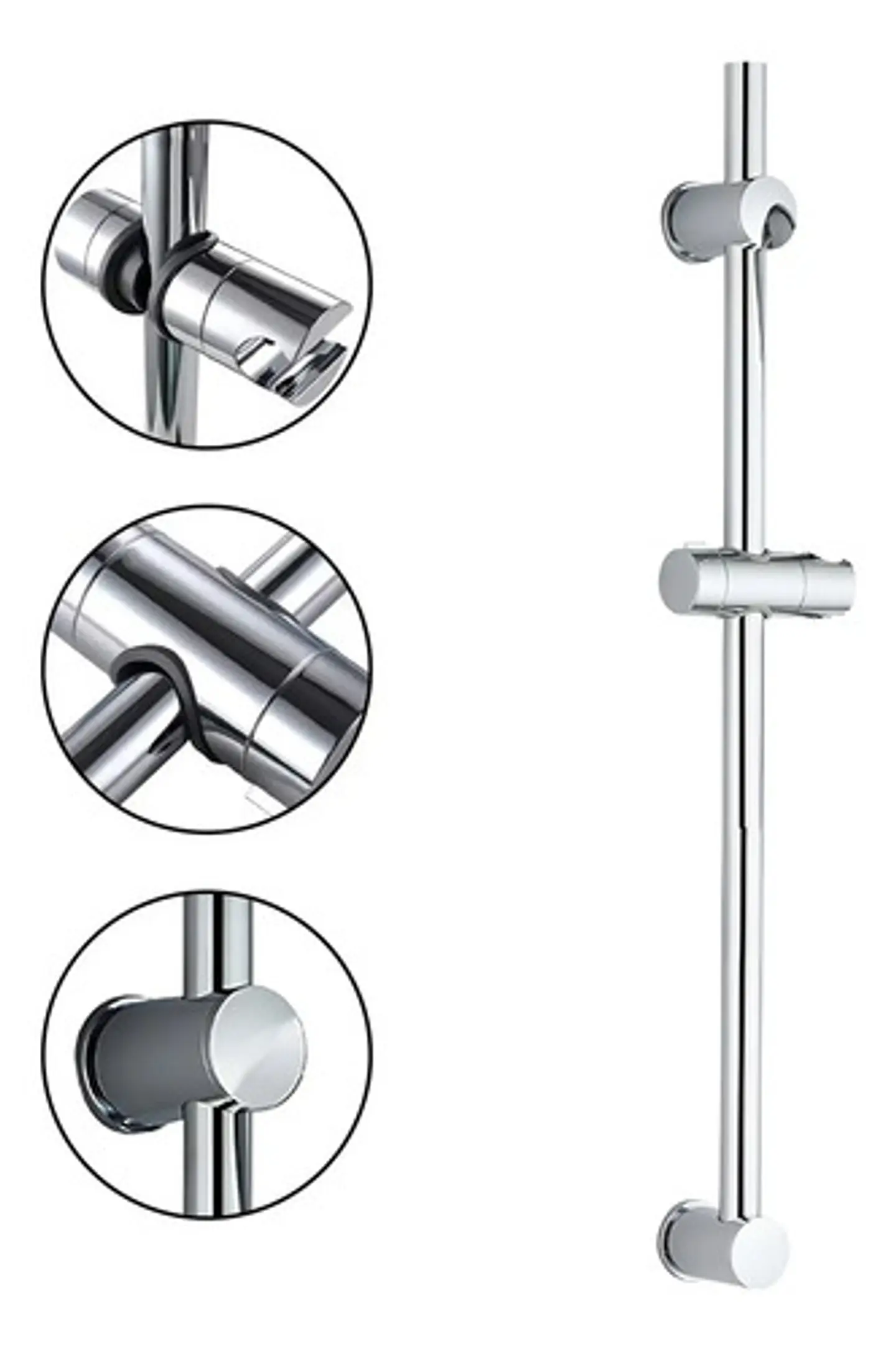 Barra Soporte Para Ducha Deslizable Taumm Acero Inoxidable 3