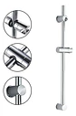 Barra Soporte Para Ducha Deslizable Taumm Acero Inoxidable - Miniatura 3