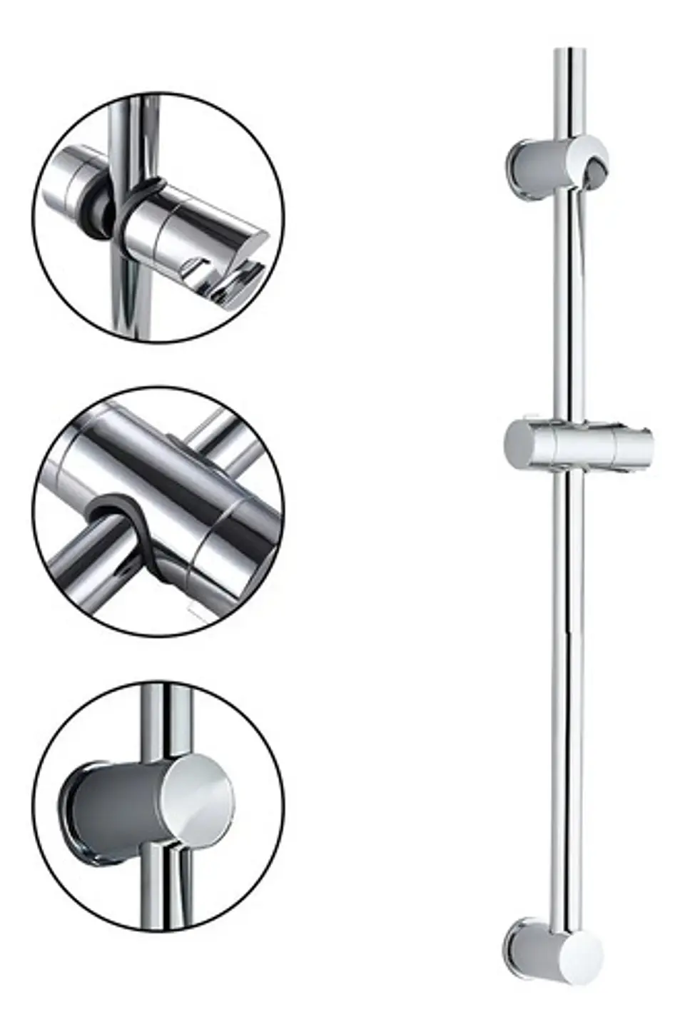 Barra Soporte Para Ducha Deslizable Taumm Acero Inoxidable 3
