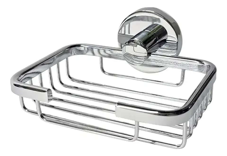 Jabonera Acero Inoxidable Para Baño Plateado Swertt Taumm 1