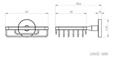 Jabonera Acero Inoxidable Para Baño Plateado Swertt Taumm