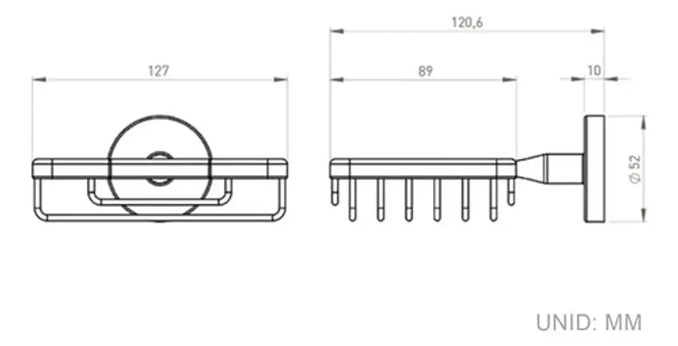 Jabonera Acero Inoxidable Para Baño Plateado Swertt Taumm 2