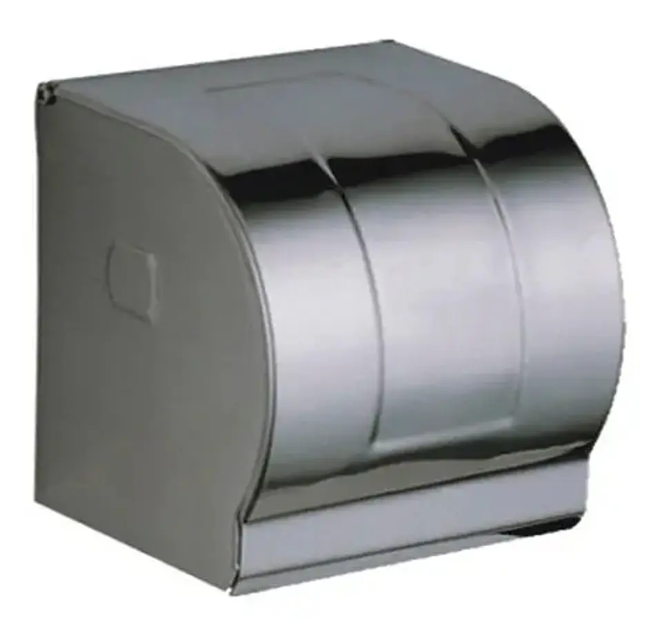 Porta Papel Higiénico Wc Metalico Redondo Taumm Acero Inox 1