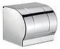 Porta Papel Higiénico Wc Metalico Redondo Taumm Acero Inox - Miniatura 2
