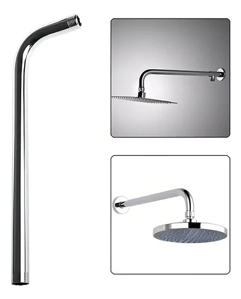 Brazo Para Plato Ducha Cromado Largo 30cm 1/2puLG He Taumm
