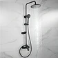Columna Ducha Negra Con Plato Mango Monomando Notte Taumm - Miniatura 8