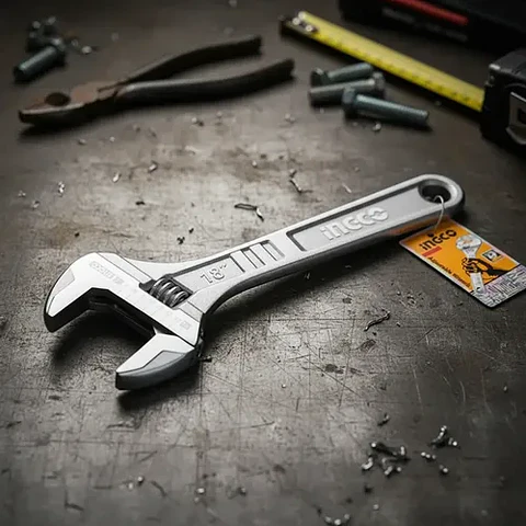 Llave Francesa Ajustable 0-55mm 450mm/18  Ingco Hadw131182