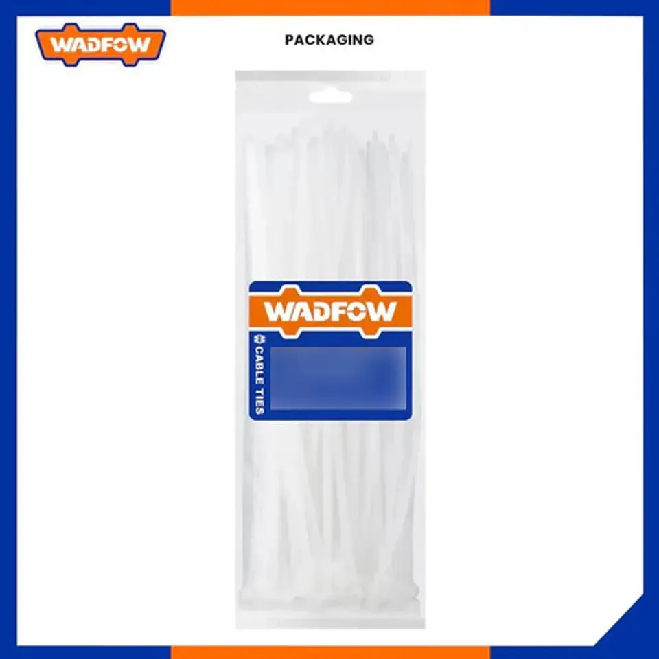 Set De 100 Amarras Plasticas Wadfow 7.2x400 Mm 45 Kg 4-105mm 3