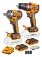 Set Ingco Ckli20275 Atornillador Percutor Y Llave De Impacto Color Naranja Claro 50hz/60hz - Miniatura 1