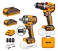Set Ingco Ckli20275 Atornillador Percutor Y Llave De Impacto Color Naranja Claro 50hz/60hz - Miniatura 12