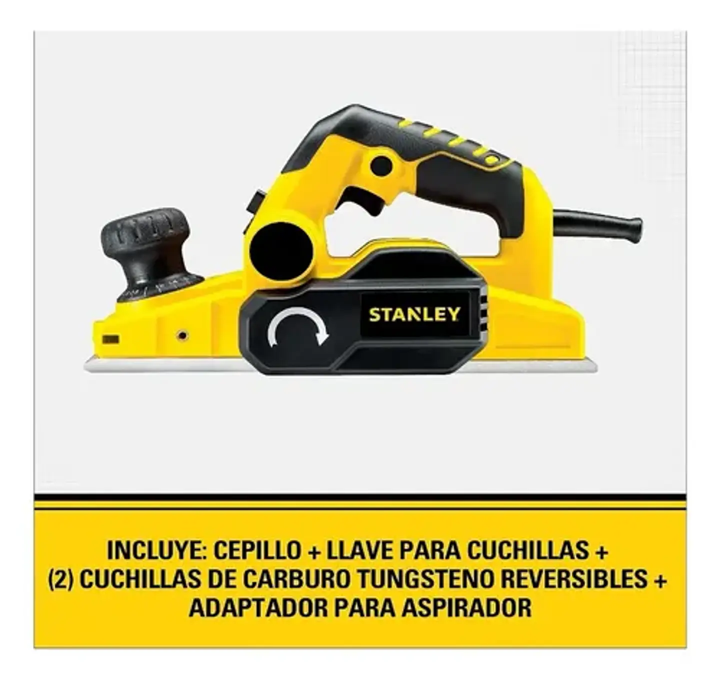 Cepilladora Eléctrica De Mano Stanley Profesional Stpp7502 8.2cm Color Amarillo 6
