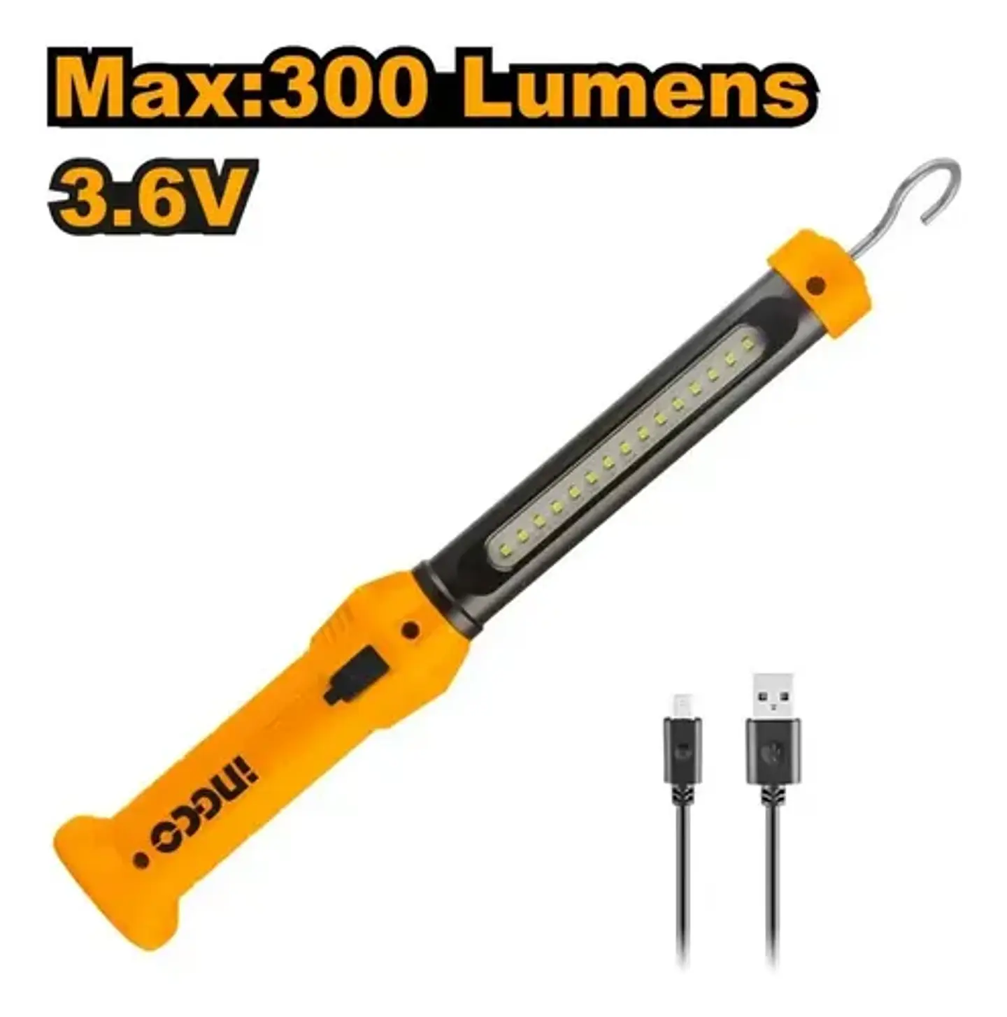 Ingco Cosli23048 Llave De Impacto 400nm + Linterna Color Naranja 50/60hz 20v 50/60 Hz 4