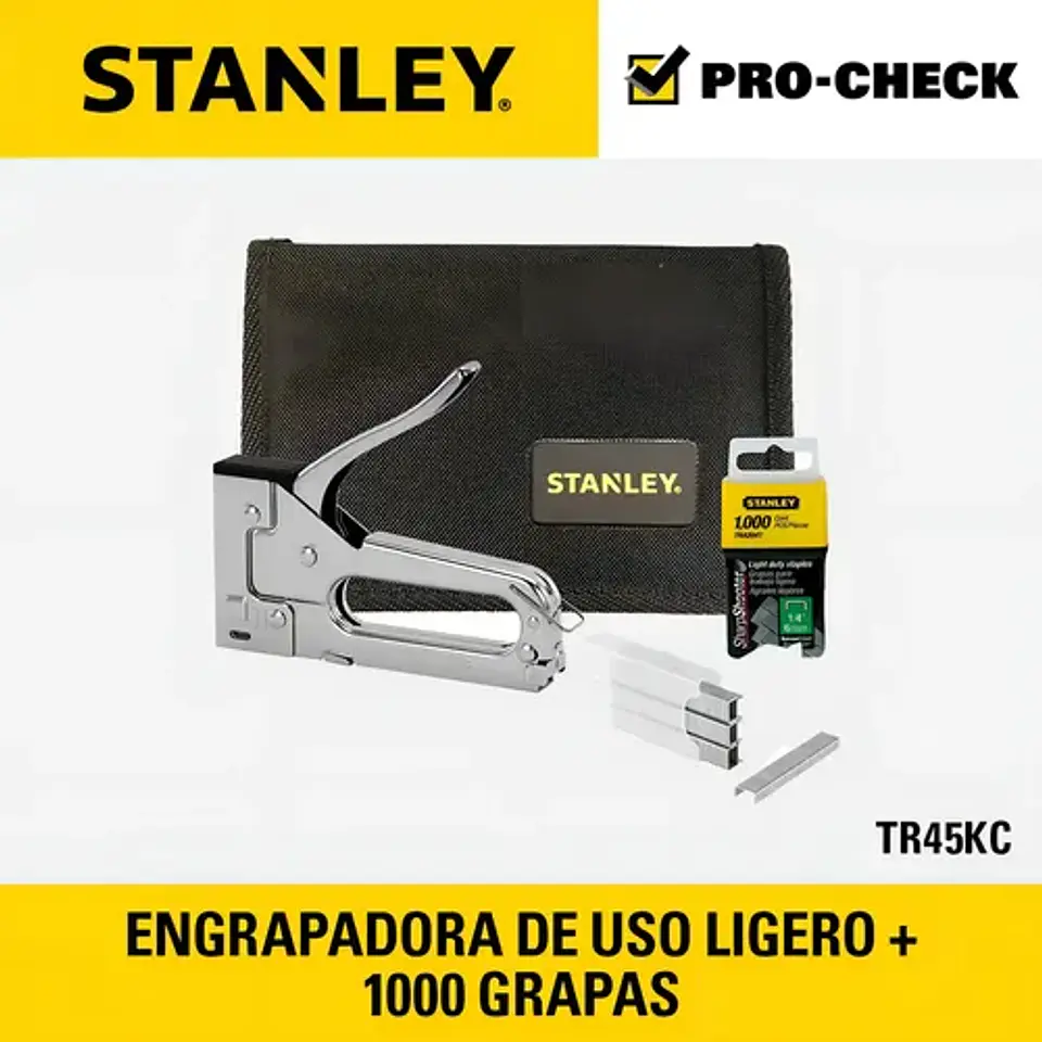 Engrapadora Metálica Trabajo Liviano + Grapas Stanley Tr45kc 2