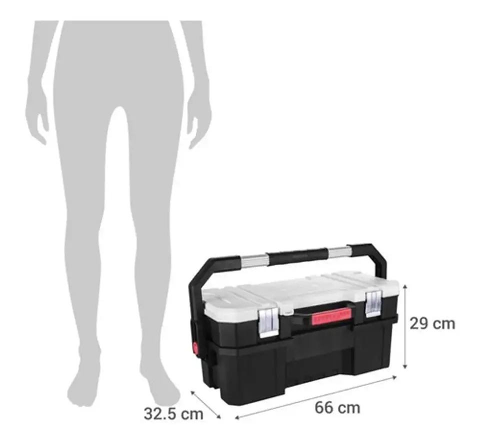 Caja Porta Herramientas 2 En 1 Ubermann 61x33x29 Cm 9