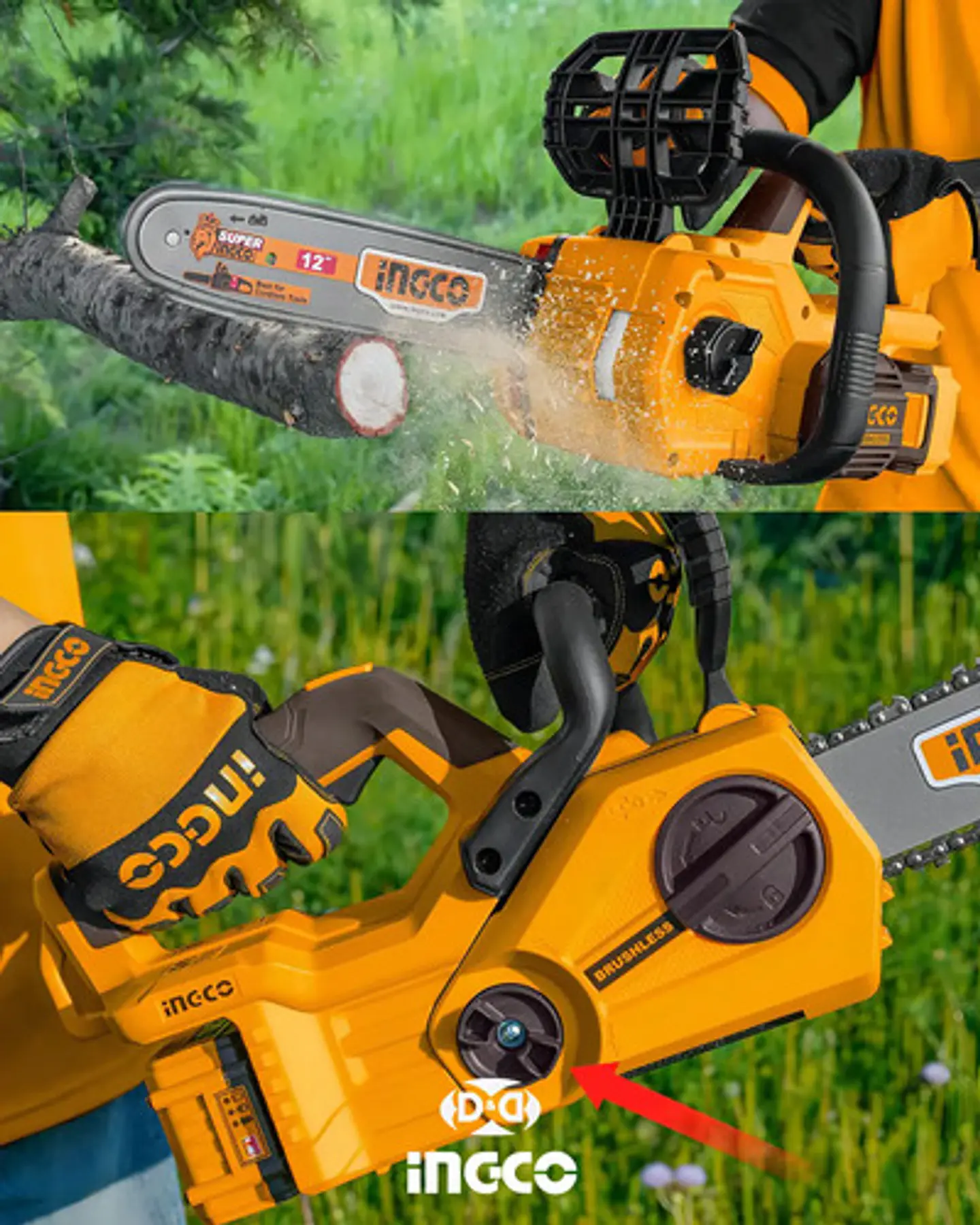 Motosierra Inalambrica Brushless 16 P Ingco 40v Cgsli401682 9