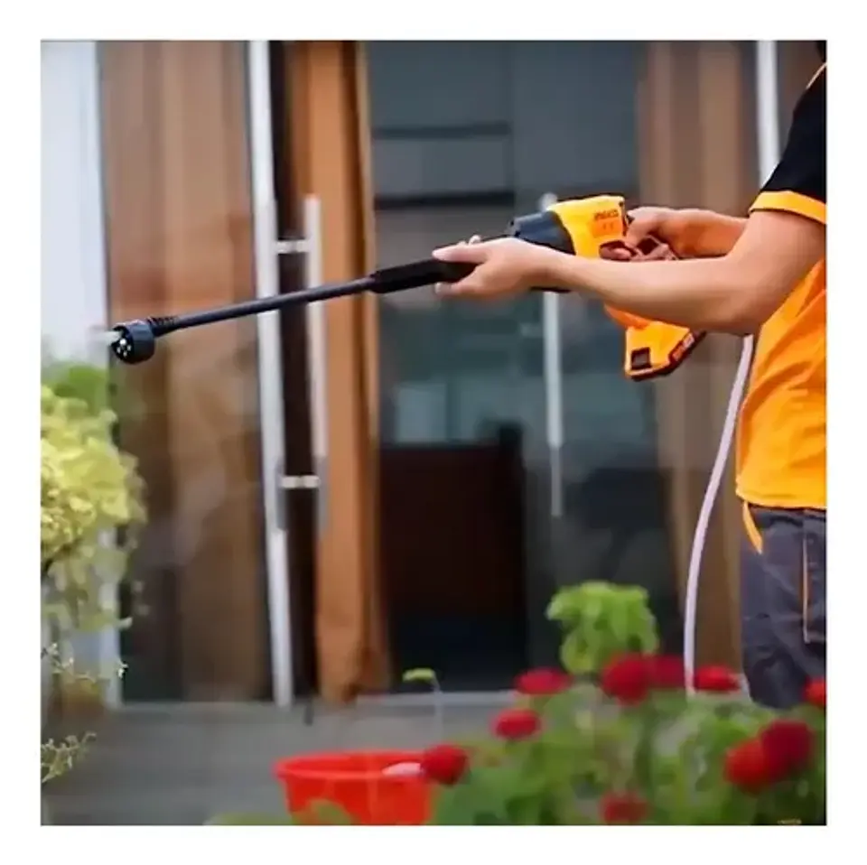Hidrolavadora Inalámbrica 20v + Bateria Y Cargador- Ingco Color Naranja 50 Hz/60 Hz 8