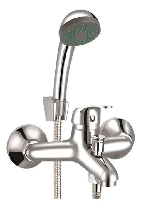Llave Monomando Tina Ducha Colomba Acabado Cromado Color Plateado