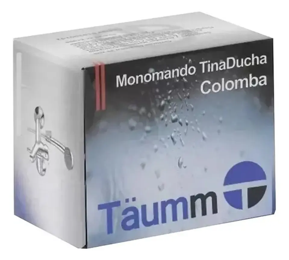 Llave Monomando Tina Ducha Colomba Acabado Cromado Color Plateado 3