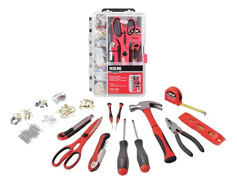 Set De 11 Herramientas Manuales Redline + 100 Accesorios 