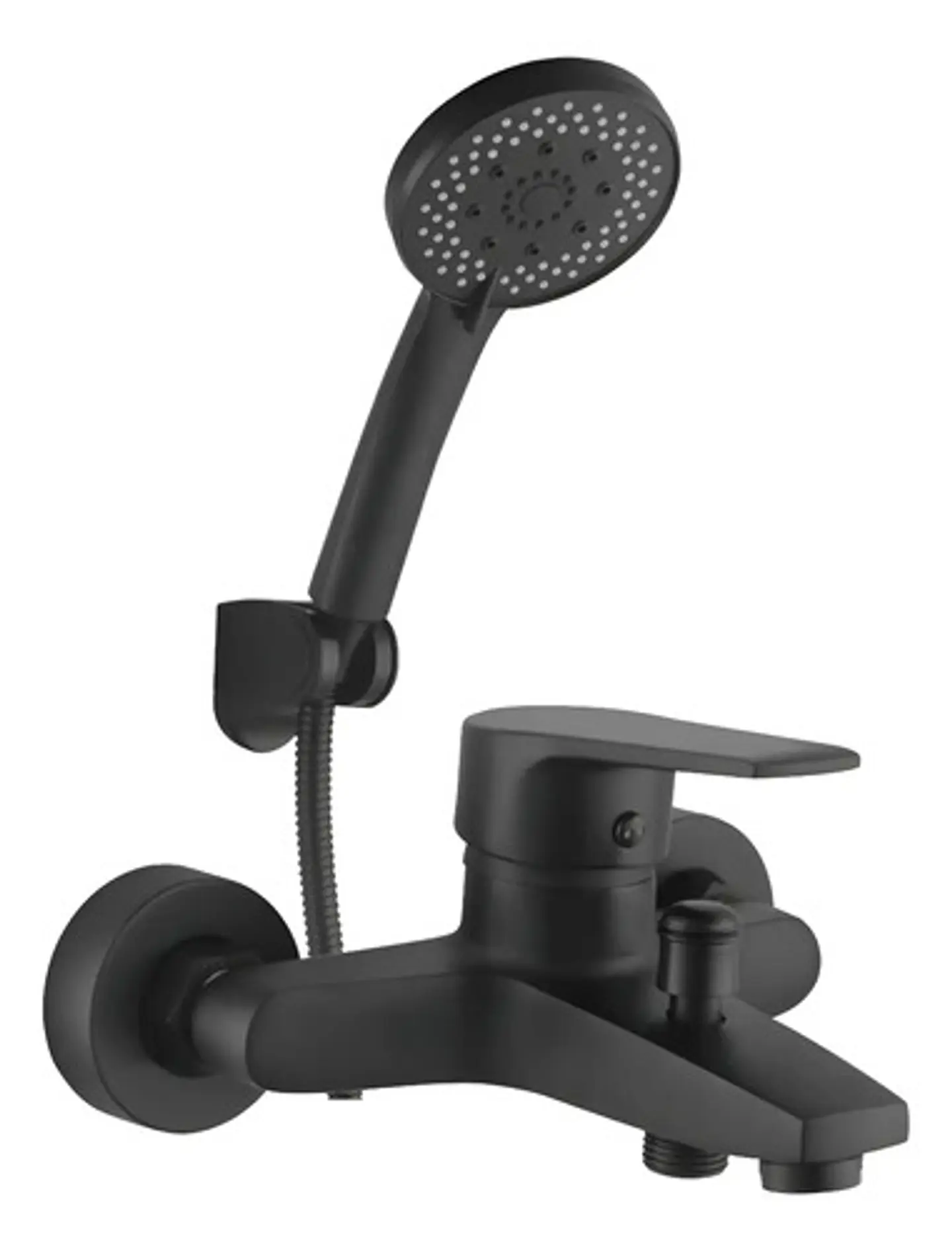 Llave Monomando Tina Ducha Notte Acabado Mate Color Negro 1
