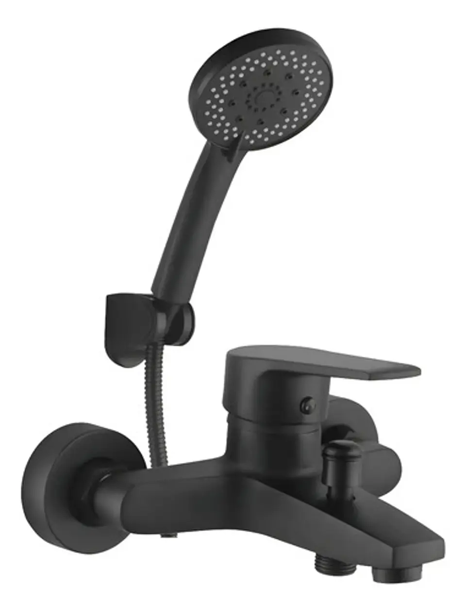 Llave Monomando Tina Ducha Notte Acabado Mate Color Negro 1