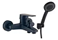 Llave Monomando Tina Ducha Notte Acabado Mate Color Negro - Miniatura 6