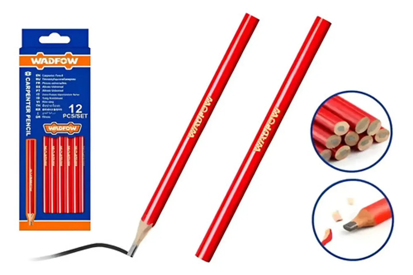 Pack De Lápices Para Carpintero Wadfow, Trazado Negro Intenso (12 Unidades) 3