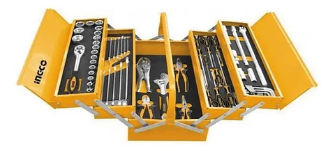 Caja De Herramientas Metálica Ingco Industrial + 59 Htas Man