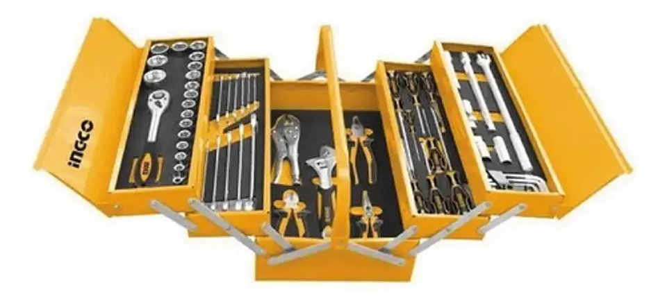 Caja De Herramientas Metálica Ingco Industrial + 59 Htas Man 2
