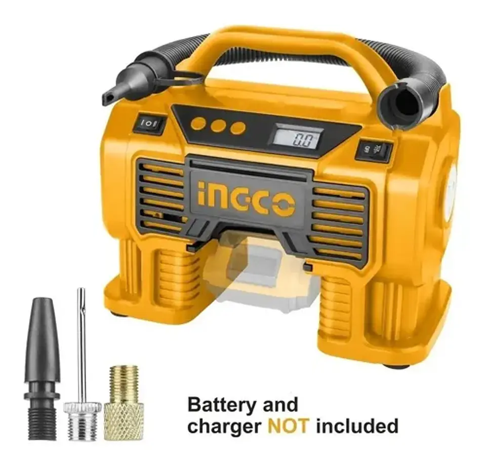Compresor Inalámbrico Ingco 20v 160 Psi + 4 Acc (s/bateria)  1