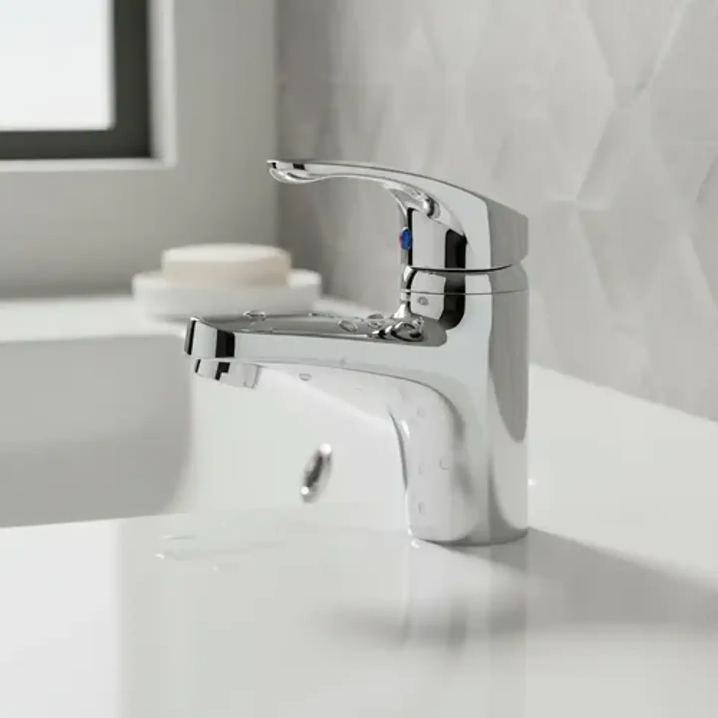 Llave Monomando Lavatorio Colomba Taumm Cromado Plateado 2