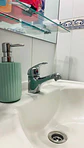 Llave Monomando Lavatorio Colomba Taumm Cromado Plateado - Miniatura 3