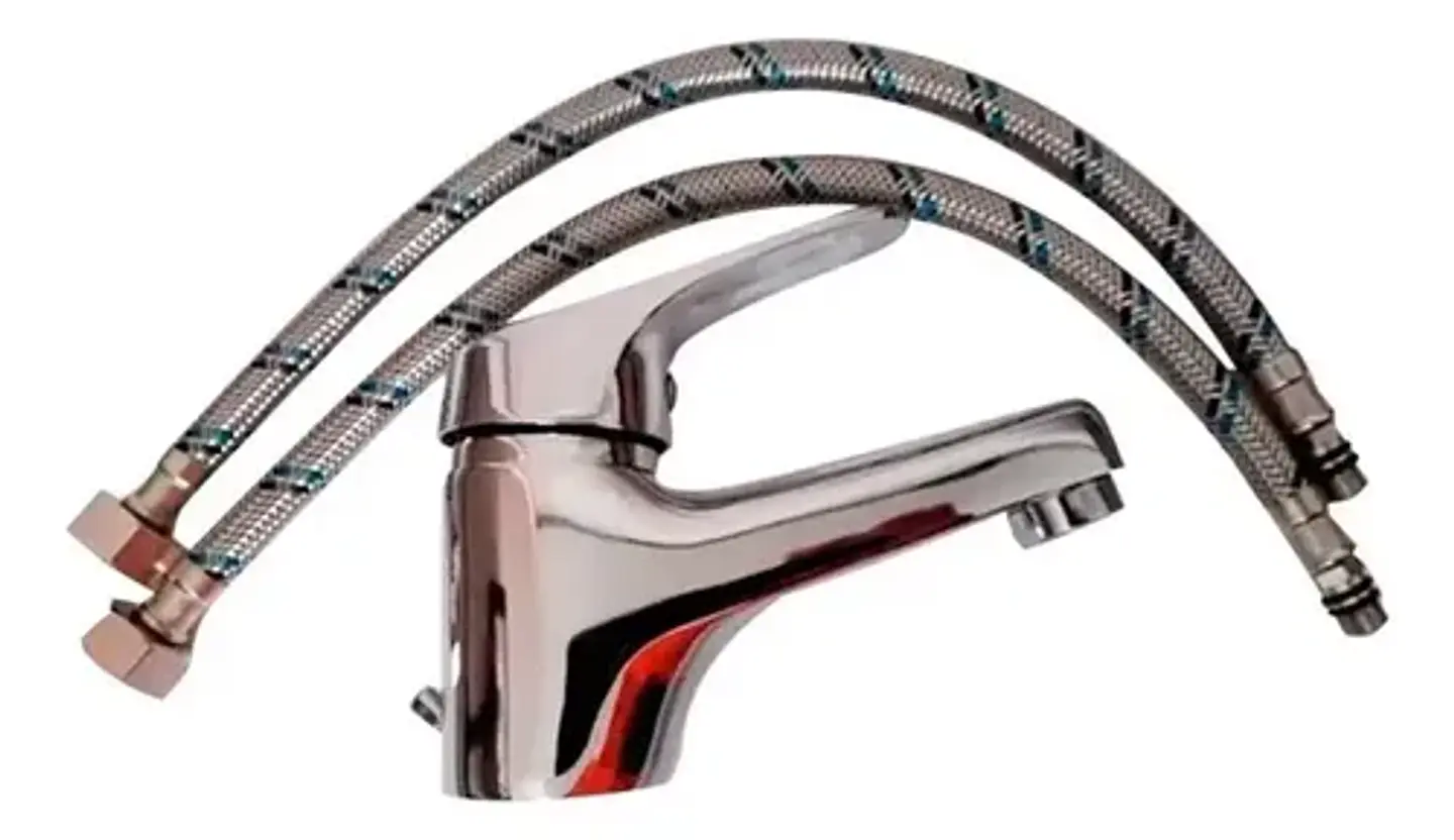 Llave Monomando Lavatorio Colomba Taumm Cromado Plateado 8