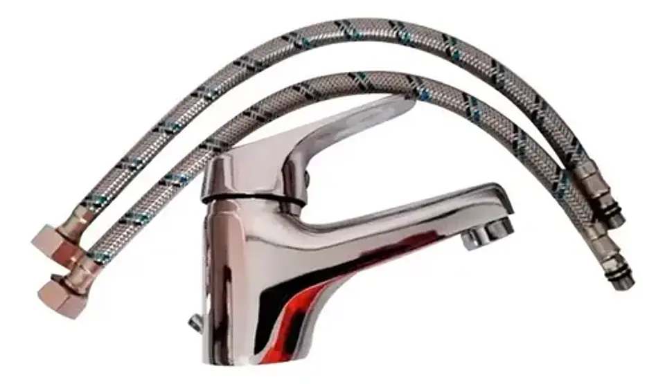 Llave Monomando Lavatorio Colomba Taumm Cromado Plateado 8