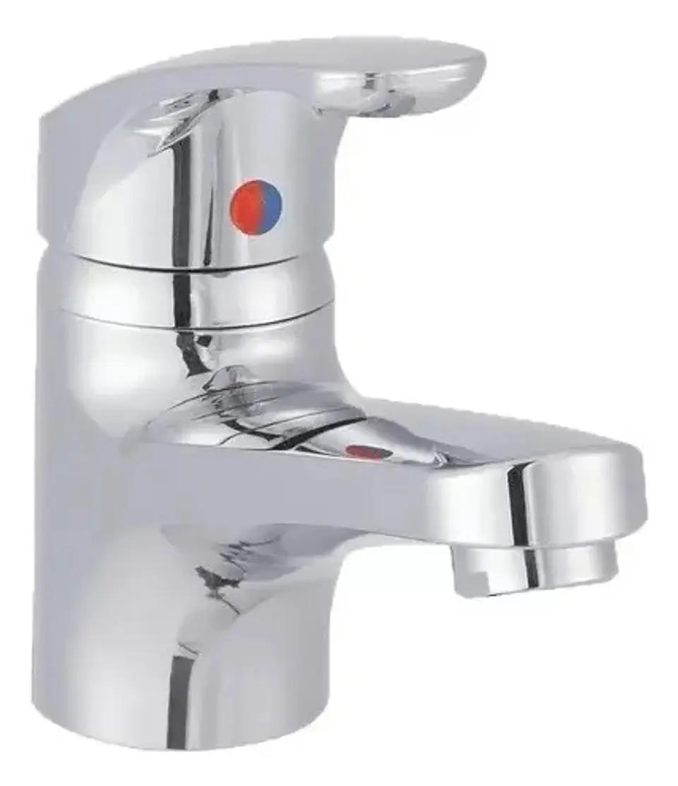 Llave Monomando Lavatorio Colomba Taumm Cromado Plateado 9