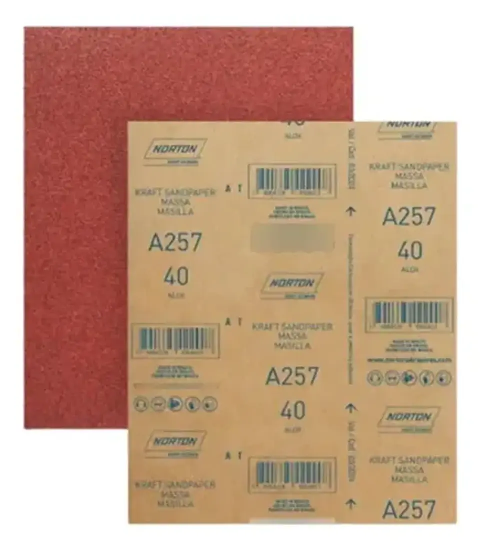 Set 10 Lijas En Seco Madera Masilla Norton 225x275 Mm A-257 1