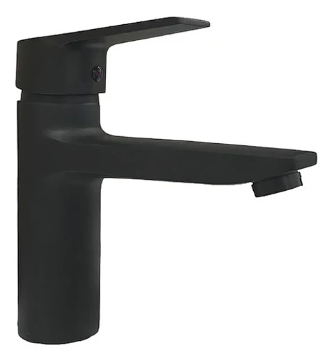 Llave Monomando Lavatorio Notte Acabado Mate Negro Taumm