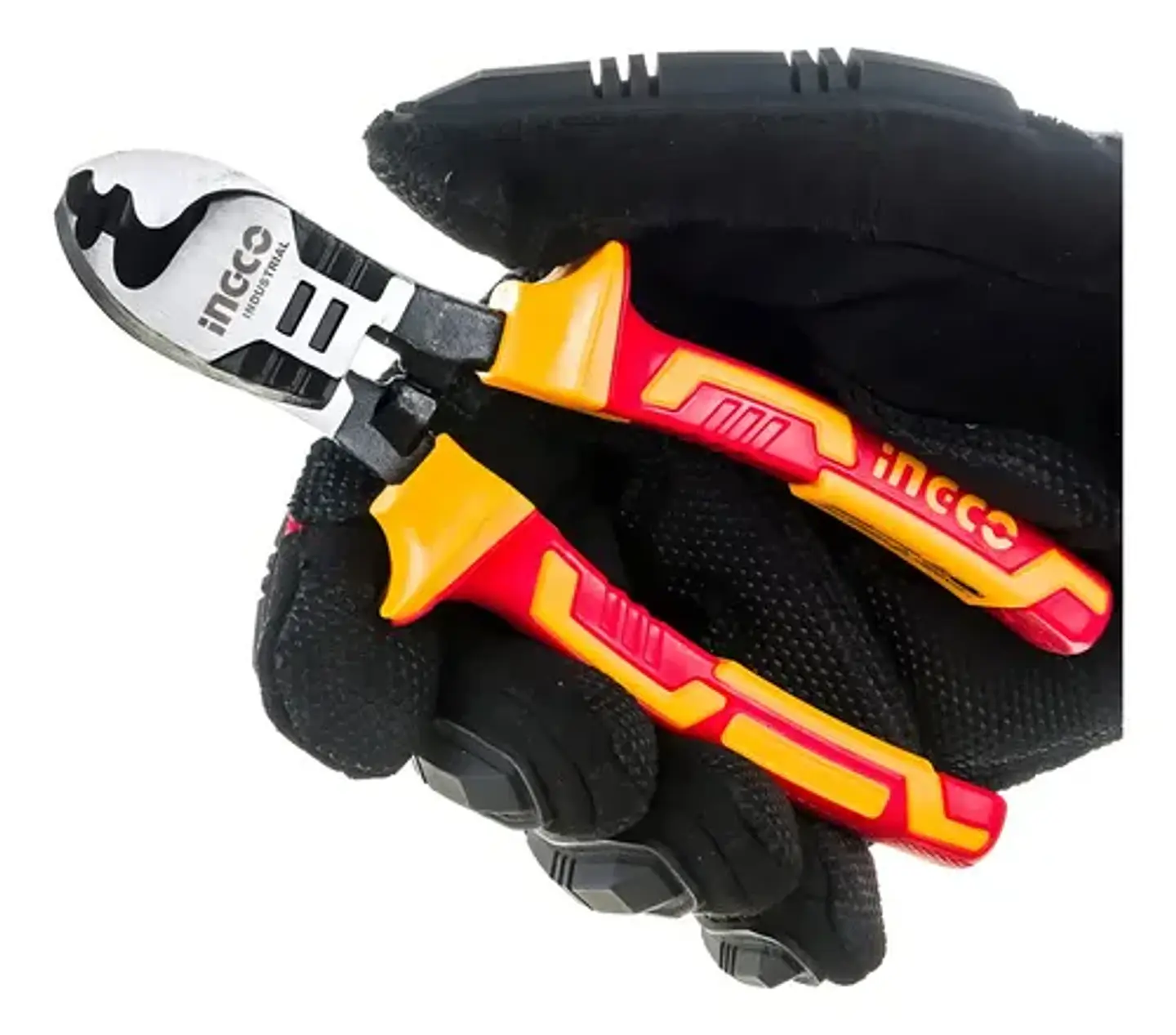 Alicate Corta Cable Aislado 1000v 6 Pulgadas 160mm Ingco Color Amarillo Y Rojo 3
