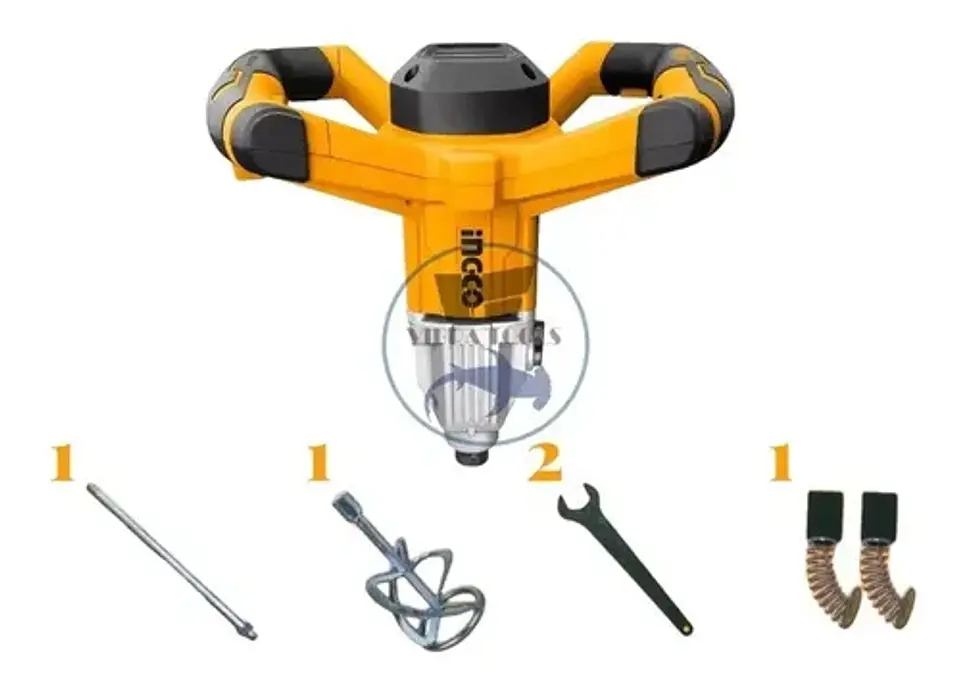 Mezclador Eléctrico Industrial Ingco 1400 W + 5 Accesorios 10