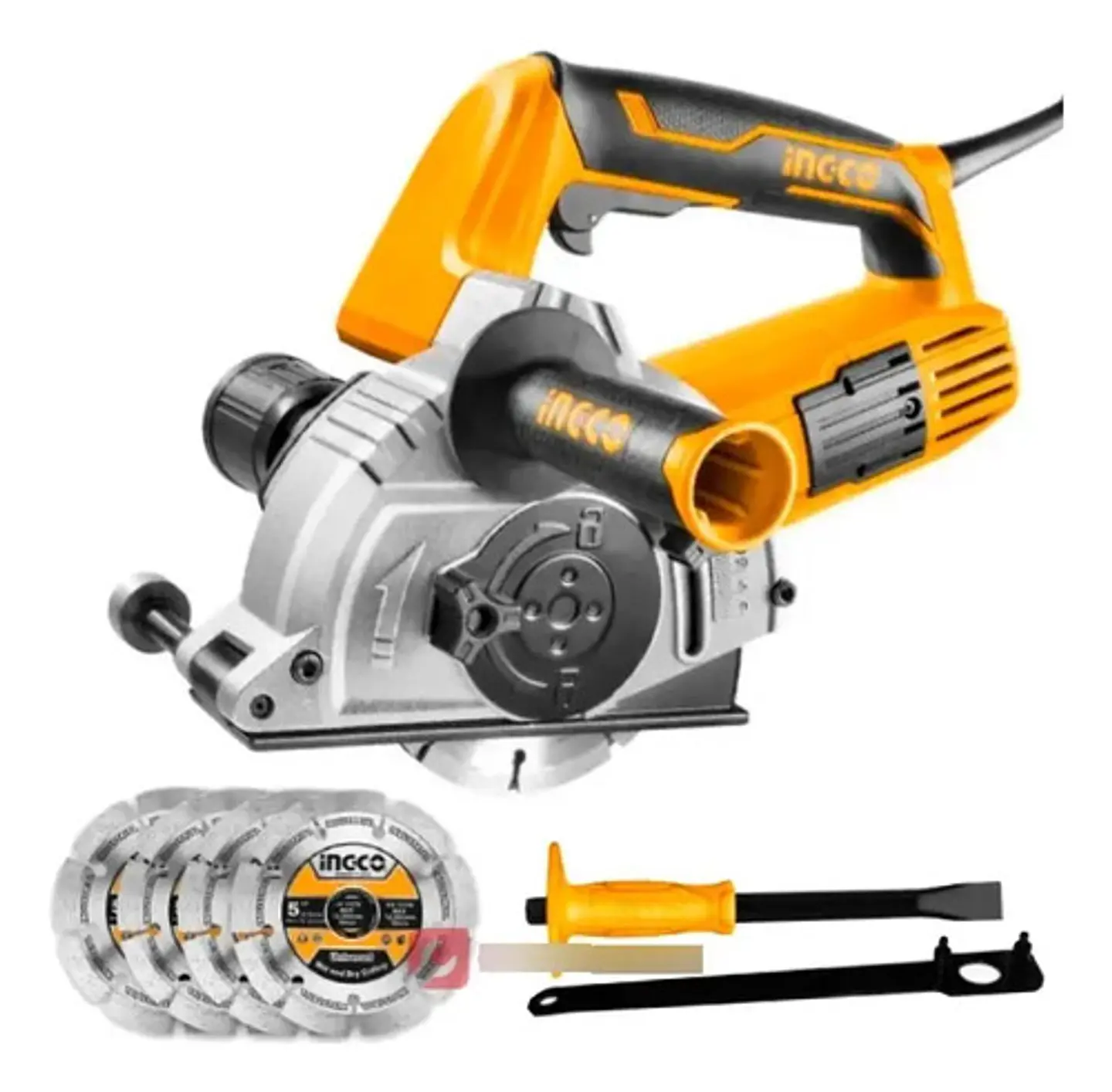 Sierra Cortadora De Muro Eléctrica Ingco 1500 W 125 Mm+ 8 Pz 3