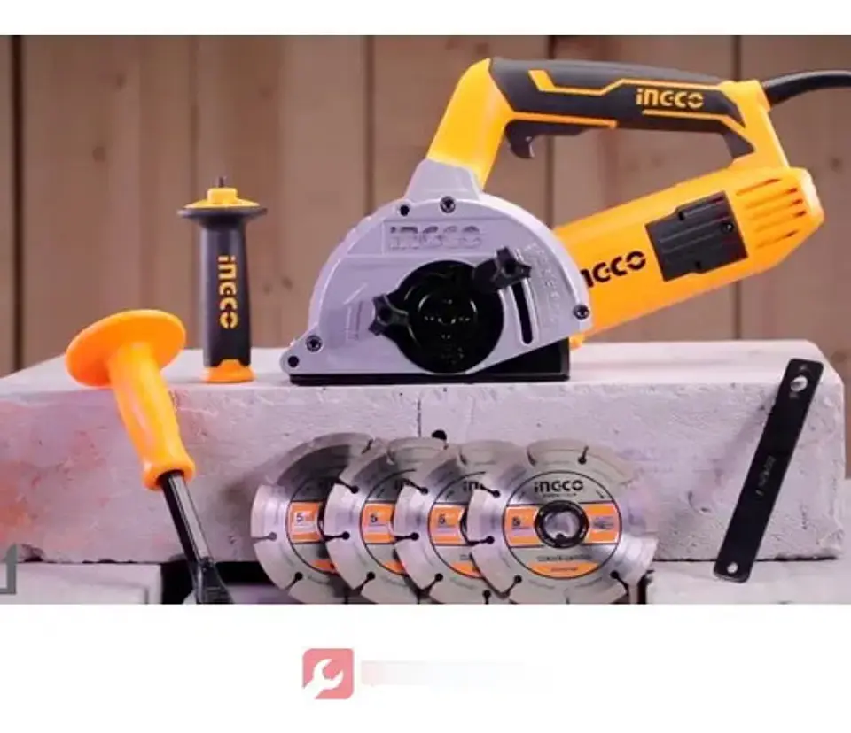 Sierra Cortadora De Muro Eléctrica Ingco 1500 W 125 Mm+ 8 Pz 4