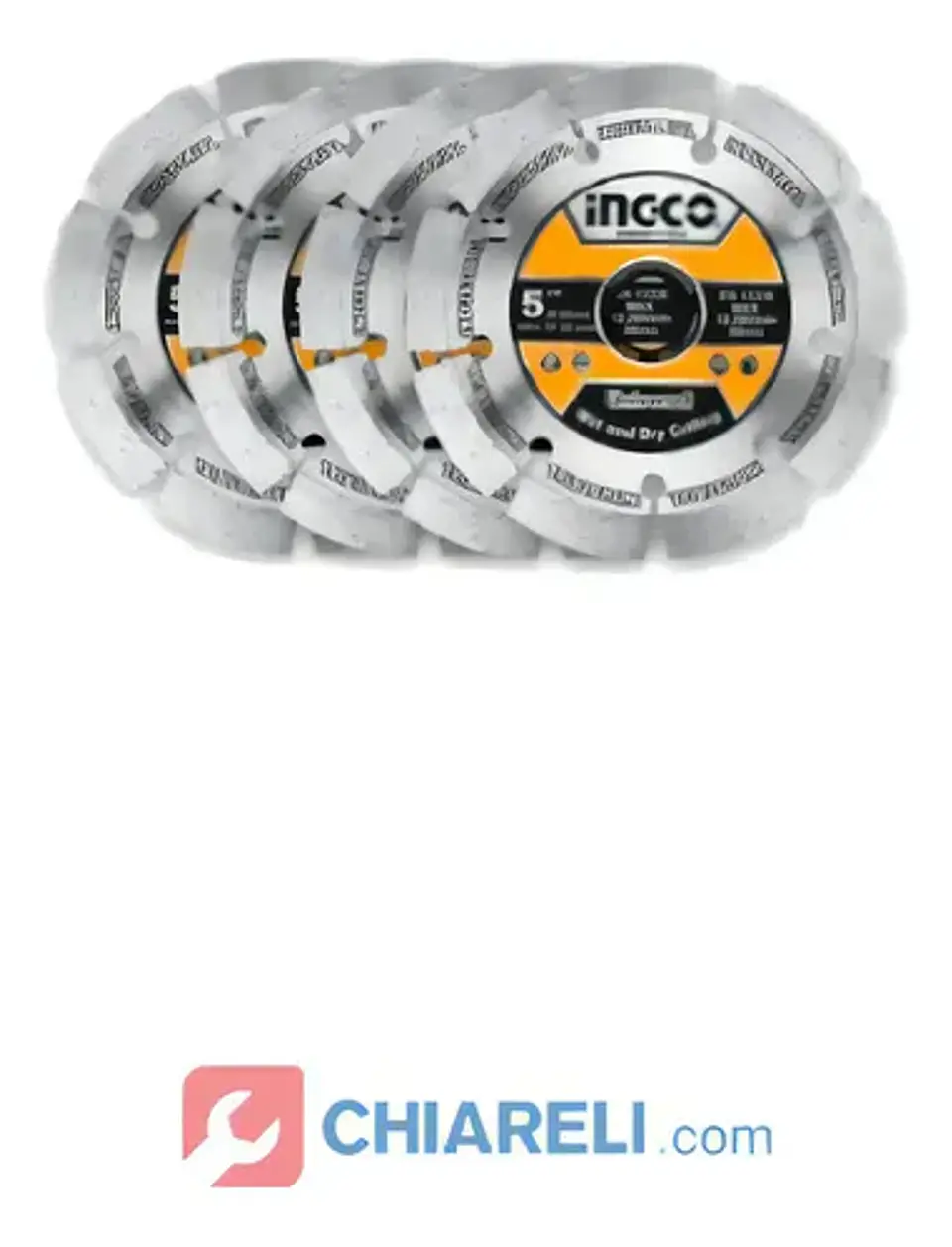 Sierra Cortadora De Muro Eléctrica Ingco 1500 W 125 Mm+ 8 Pz 6