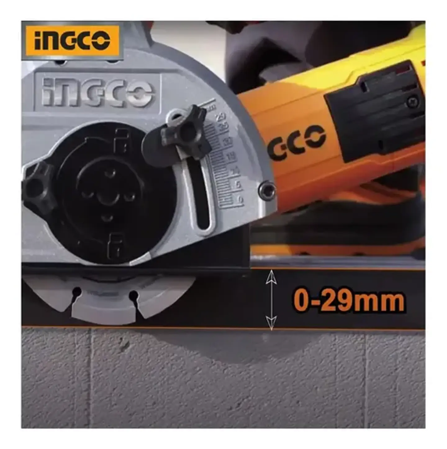 Sierra Cortadora De Muro Eléctrica Ingco 1500 W 125 Mm+ 8 Pz 10