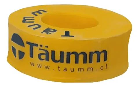 Pack 5 Teflon Amarillo 3/4 PuLG Taumm Espes 0.100 Mm 6.6 Mts