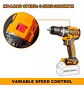 Taladro Percutor Atornillador Inalámbrico De 13mm Ingco Cidli20968 + 2 Baterías De 4ah + Accesorio Con Valija 50hz/60hz Naranja Claro 50 Hz / 60 Hz - Miniatura 4