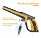 Hidrolavadora De Alta Presión 130bar 1900psi 1400w 5.5l/min + Manguera Alta Presión 5m Naranja 50 Hz/60 Hz - Miniatura 3