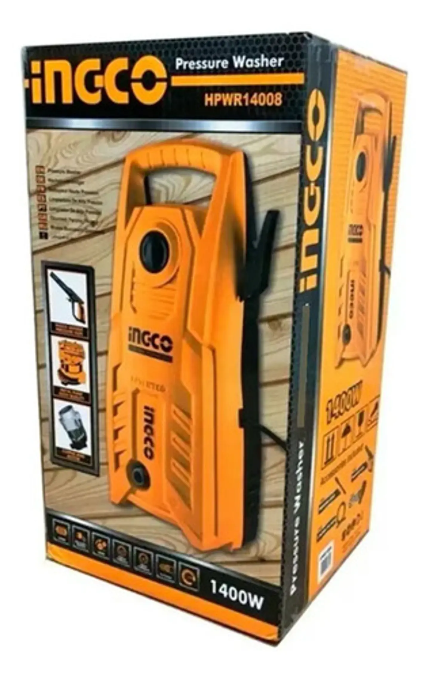 Hidrolavadora De Alta Presión 130bar 1900psi 1400w 5.5l/min + Manguera Alta Presión 5m Naranja 50 Hz/60 Hz 8