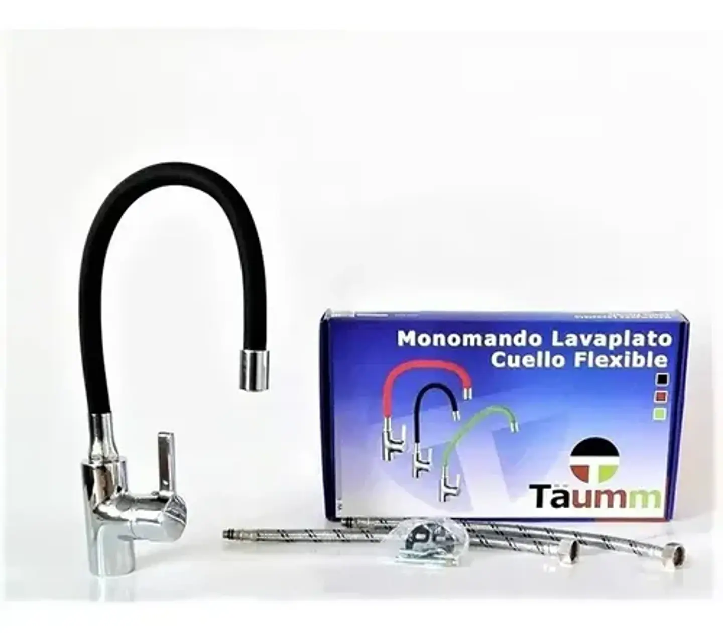 Llave Monomando Lavaplatos Cuello Flexible Taumm Grifo 4