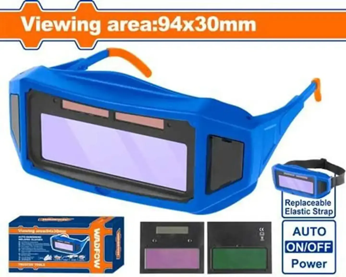 Lente Soldar Fotosensible Wadfow Wwa1501 Azul Liso 2